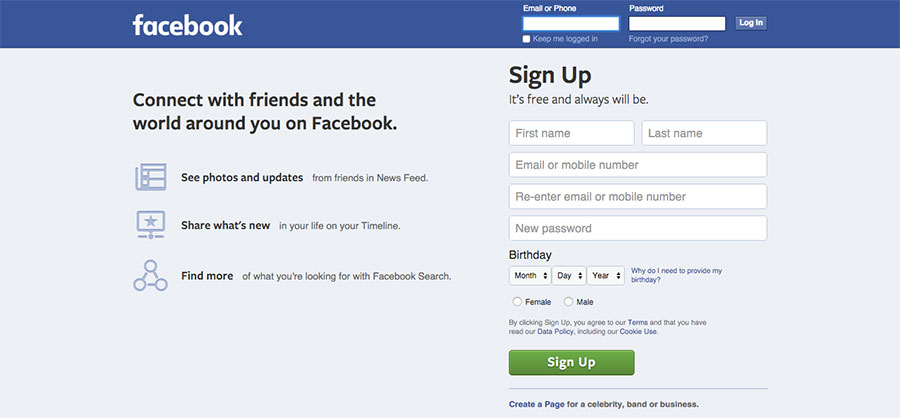 Church Social Media System - Facebook Front Page