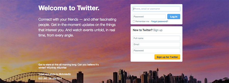 Church Social Media System - Twitter Front Page