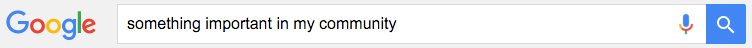 Search for ANYTHING important in my Community and find my Church