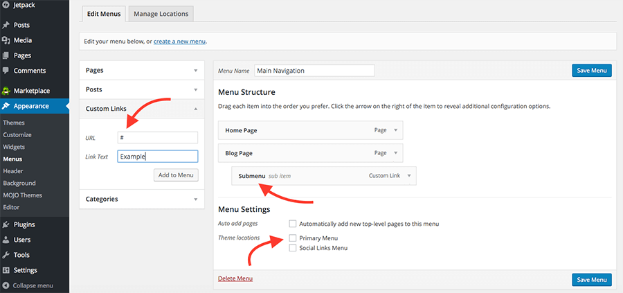 How To Setup A Church Menu and Submenu Church Website WordPress Navigation