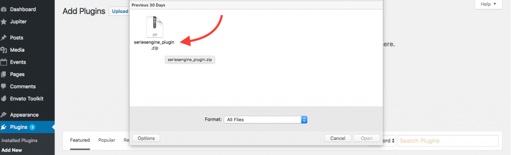 Choose Series Engine zip File