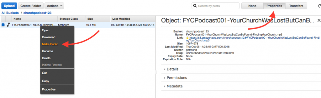 Make your files Public in Amazon S3