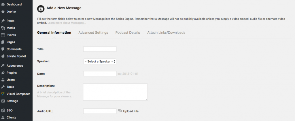 Series Engine - Add a New Message 1