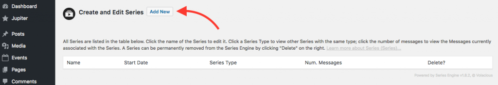 Series Engine - Create a New Series