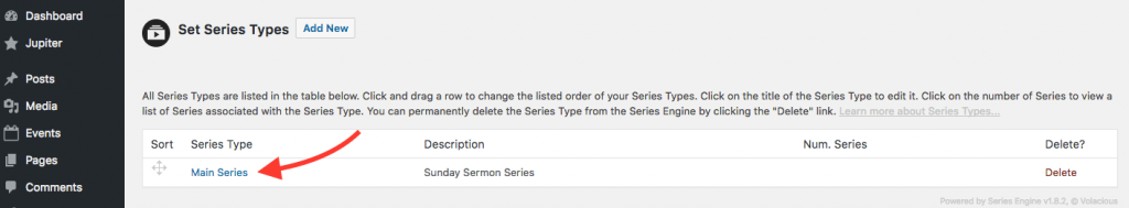 Series Engine - Edit Main Series